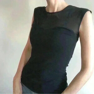 Garage Y2K Women’s Black Sheer Romantic Witchy Gothic Grunge Pink Top Small